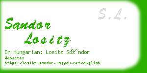 sandor lositz business card